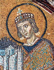 Константин Велики (мозаик из Аја Софије,1000. година).